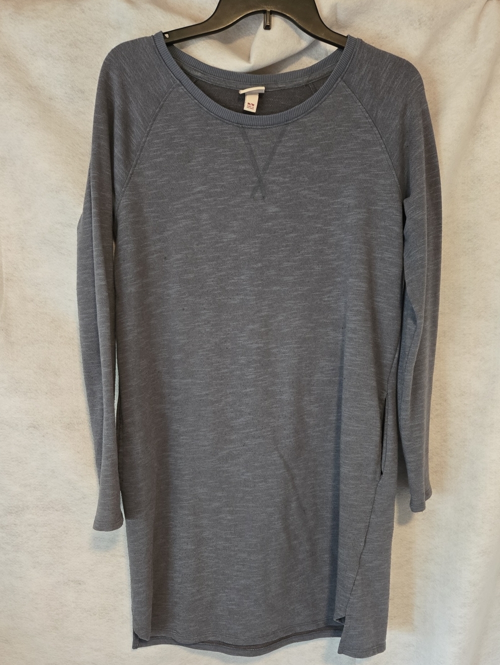Merona Slate Blue Long Sleeve Sweatshirt Dress
